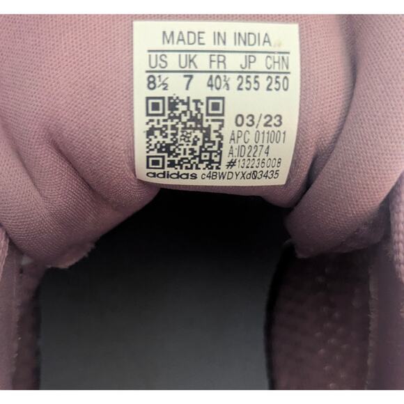 Womens ADIDAS Run Falcon 3 Running Shoe Size 8.5 Wonder Orchid/White - Picture 6 of 6